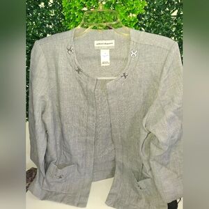 Alfred Dunner Petite Blazer with Silver Details